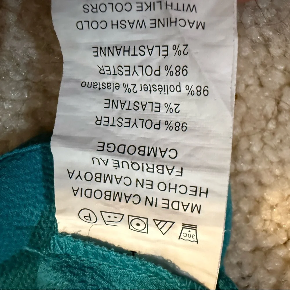 Michael Kors Teal Zippered Blouse